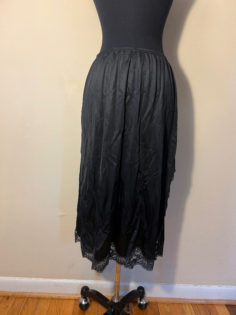 JCPenny Black Slip Midi Skirt
